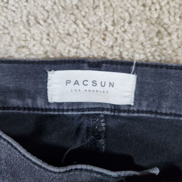 Pacsun Pants Womens 26 Black Denim Jeans Mid Rise Jegging Ladies 28x28 #40 - Picture 3 of 11